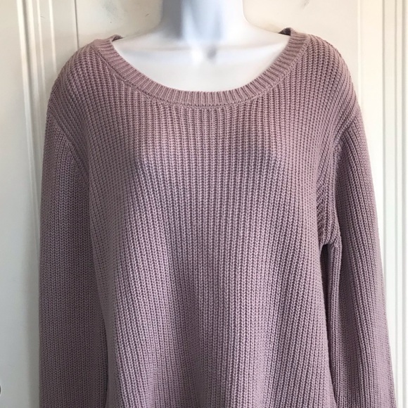 Moon & Madison Women’s Crew Neck Sweater with back lace up detail size XL in EUC - Picture 6 of 13
